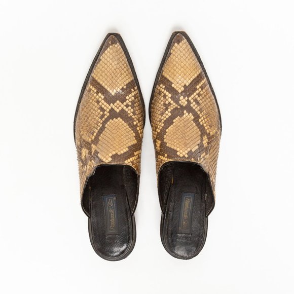 SOLD - VTG Western Snakeskin Mules by Panhandle Slim - Picture 8 of 11
